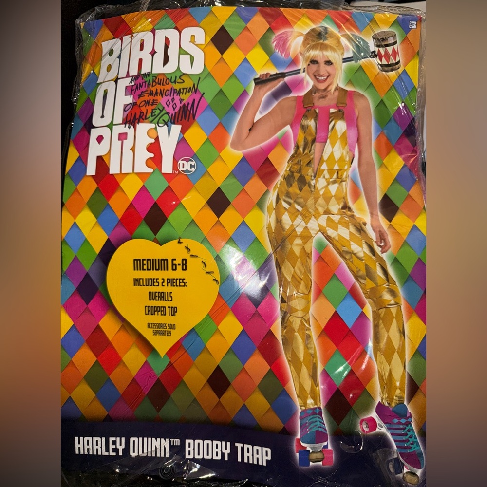 DC Harley Quinn Costume - Gold and Pink